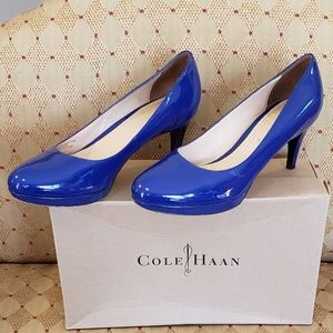 Cole Haan Chelsea Low Pump, Cobalt Patent